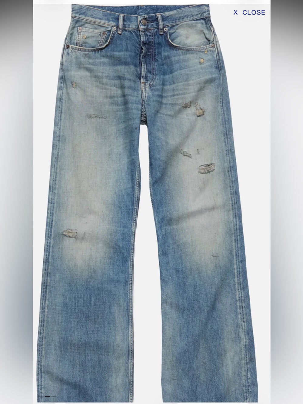 Acne Studios Straight Leg 2021F Daybreak Jeans NWOT 29/30